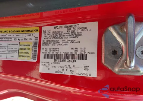 2016 Ford Mustang Ecoboost Premium из США, поврежденный, VIN 1FATP8UH4G5268009